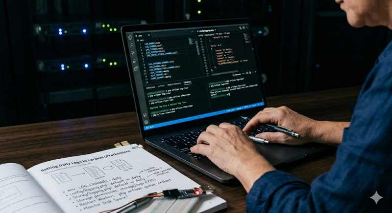 Cara Setting Daily Log di Laravel untuk Production Server