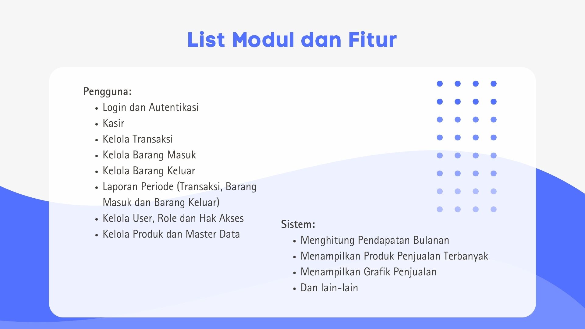 Aplikasi Kasir (POS) dan Inventory Management System